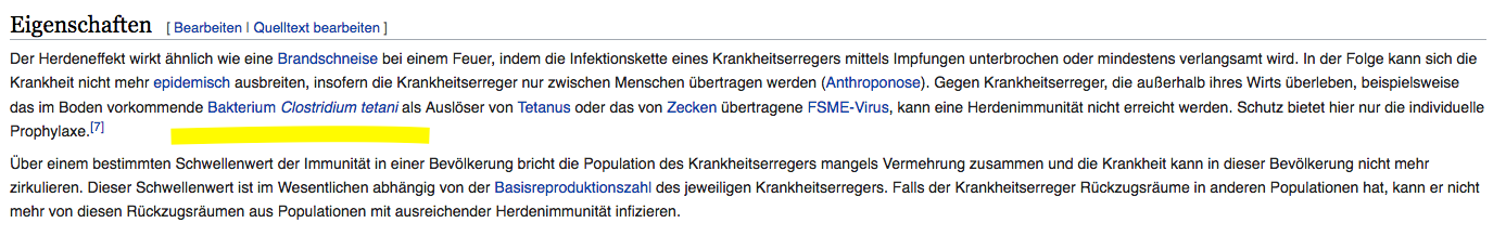 Auf Wikipedia ist unter Eigenschaften beim Begriff "Herdenimmunität" obiger Text beschrieben.