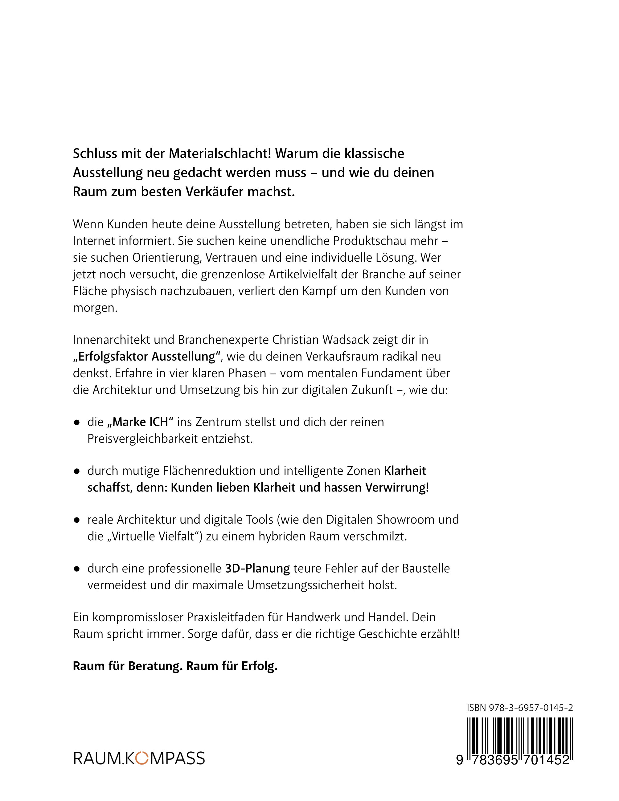 Rückseite Buch Erfolgsfaktor Ausstellung