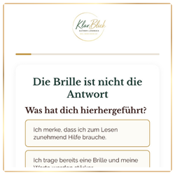 Auswahl verschiedener Ausgangssituationen im KlarBlick Seh-Check