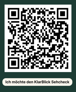 QR-Code zum Anfordern des kostenlosen KlarBlick Seh-Checks über WhatsApp