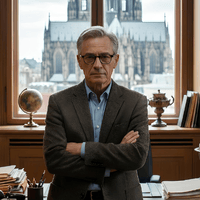 Jonas Danling, das 'Subjekt' in Roman 2. Er steht hochkonzentriert am DJ-Mischpult, beleuchtet von dunklem, blau-lilanem Clublicht. Er trägt Kopfhörer und wirkt entrückt, wie ein Rätsel, das Leo Kaiser zu lösen versucht.